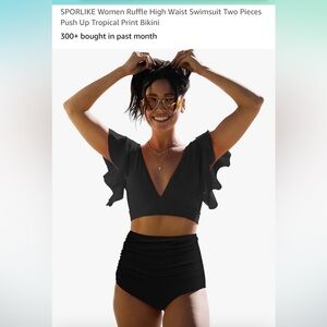 Black two piece swim suit M